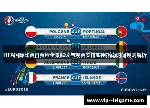 FIFA国际比赛日赛程全景解读与观赛安排实用指南时间规则解析 FIFA国际比赛日赛程全景解读与观赛安排实用指南时间规则解析